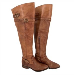 Ann Taylor LOFT Brown Leather Otk Boots